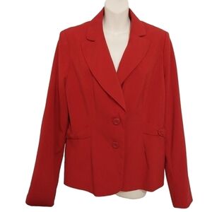 Cato Red Blazer w Buckles Sz 14